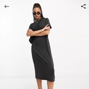 ASOS Monki Maxi Tshirt Dress in Black Size XL